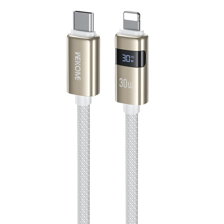 WK WDC-104 Raython 2 Digital Display 30W Type-C to 8 Pin Fast Charging Data Cable, Length: 1.2m
