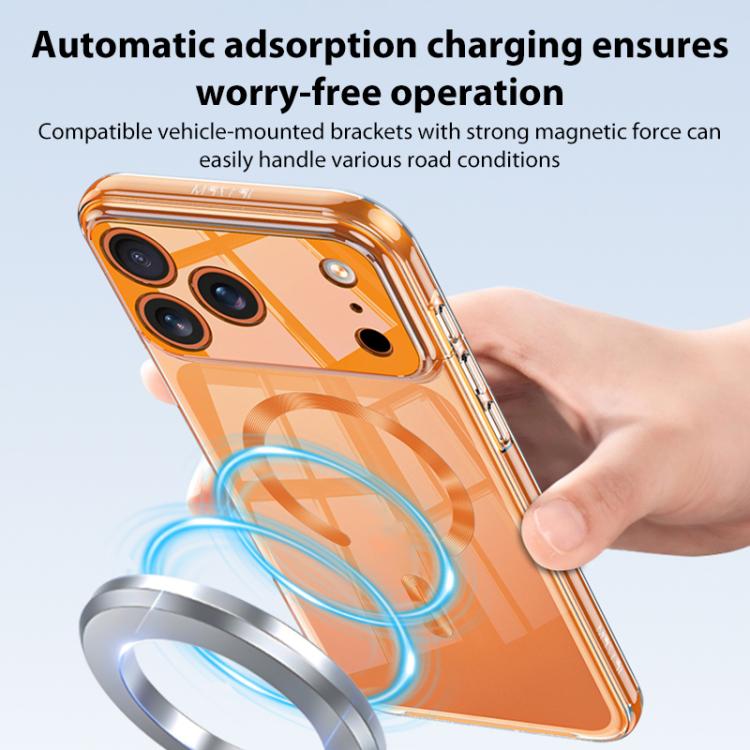 GKK Phantom CD Pattern Magnetic MagSafe Transparent Phone Case