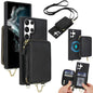 AwQuer 2 in 1 Crossbody Zipper Wallet Leather Back Phone Case, For Samsung Galaxy S24 Ultra 5G, For Samsung Galaxy S23 FE 5G, For Samsung Galaxy S23 Ultra 5G, For Samsung Galaxy S23+ 5G, For Samsung Galaxy S23 5G, For Samsung Galaxy S22 Ultra 5G