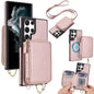 AwQuer 2 in 1 Crossbody Zipper Wallet Leather Back Phone Case, For Samsung Galaxy S24 Ultra 5G, For Samsung Galaxy S23 FE 5G, For Samsung Galaxy S23 Ultra 5G, For Samsung Galaxy S23+ 5G, For Samsung Galaxy S23 5G, For Samsung Galaxy S22 Ultra 5G