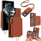 AwQuer 2 in 1 Crossbody Zipper Wallet Leather Back Phone Case, For Samsung Galaxy S24 Ultra 5G, For Samsung Galaxy S23 FE 5G, For Samsung Galaxy S23 Ultra 5G, For Samsung Galaxy S23+ 5G, For Samsung Galaxy S23 5G, For Samsung Galaxy S22 Ultra 5G