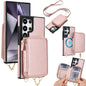 AwQuer 2 in 1 Crossbody Zipper Wallet Leather Back Phone Case, For Samsung Galaxy S24 Ultra 5G, For Samsung Galaxy S23 FE 5G, For Samsung Galaxy S23 Ultra 5G, For Samsung Galaxy S23+ 5G, For Samsung Galaxy S23 5G, For Samsung Galaxy S22 Ultra 5G