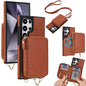 AwQuer 2 in 1 Crossbody Zipper Wallet Leather Back Phone Case, For Samsung Galaxy S24 Ultra 5G, For Samsung Galaxy S23 FE 5G, For Samsung Galaxy S23 Ultra 5G, For Samsung Galaxy S23+ 5G, For Samsung Galaxy S23 5G, For Samsung Galaxy S22 Ultra 5G