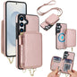 AwQuer 2 in 1 Crossbody Zipper Wallet Leather Back Phone Case, For Samsung Galaxy S25 FE 5G, For Samsung Galaxy S25 Edge 5G, For Samsung Galaxy S24 / S25 5G, For Samsung Galaxy S24+ / S25+ 5G, For Samsung Galaxy S25 Ultra 5G, For Samsung Galaxy S24 FE 5G