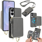 AwQuer 2 in 1 Crossbody Zipper Wallet Leather Back Phone Case, For Samsung Galaxy S25 FE 5G, For Samsung Galaxy S25 Edge 5G, For Samsung Galaxy S24 / S25 5G, For Samsung Galaxy S24+ / S25+ 5G, For Samsung Galaxy S25 Ultra 5G, For Samsung Galaxy S24 FE 5G