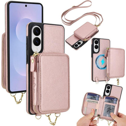 AwQuer 2 in 1 Crossbody Zipper Wallet Leather Back Phone Case, For Samsung Galaxy S25 FE 5G, For Samsung Galaxy S25 Edge 5G, For Samsung Galaxy S24 / S25 5G, For Samsung Galaxy S24+ / S25+ 5G, For Samsung Galaxy S25 Ultra 5G, For Samsung Galaxy S24 FE 5G