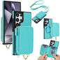 AwQuer 2 in 1 Crossbody Zipper Wallet Leather Back Phone Case, For Samsung Galaxy S24 Ultra 5G, For Samsung Galaxy S23 FE 5G, For Samsung Galaxy S23 Ultra 5G, For Samsung Galaxy S23+ 5G, For Samsung Galaxy S23 5G, For Samsung Galaxy S22 Ultra 5G
