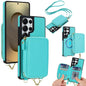 AwQuer 2 in 1 Crossbody Zipper Wallet Leather Back Phone Case, For Samsung Galaxy S25 FE 5G, For Samsung Galaxy S25 Edge 5G, For Samsung Galaxy S24 / S25 5G, For Samsung Galaxy S24+ / S25+ 5G, For Samsung Galaxy S25 Ultra 5G, For Samsung Galaxy S24 FE 5G