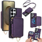AwQuer 2 in 1 Crossbody Zipper Wallet Leather Back Phone Case, For Samsung Galaxy S25 FE 5G, For Samsung Galaxy S25 Edge 5G, For Samsung Galaxy S24 / S25 5G, For Samsung Galaxy S24+ / S25+ 5G, For Samsung Galaxy S25 Ultra 5G, For Samsung Galaxy S24 FE 5G