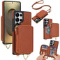 AwQuer 2 in 1 Crossbody Zipper Wallet Leather Back Phone Case, For Samsung Galaxy S25 FE 5G, For Samsung Galaxy S25 Edge 5G, For Samsung Galaxy S24 / S25 5G, For Samsung Galaxy S24+ / S25+ 5G, For Samsung Galaxy S25 Ultra 5G, For Samsung Galaxy S24 FE 5G