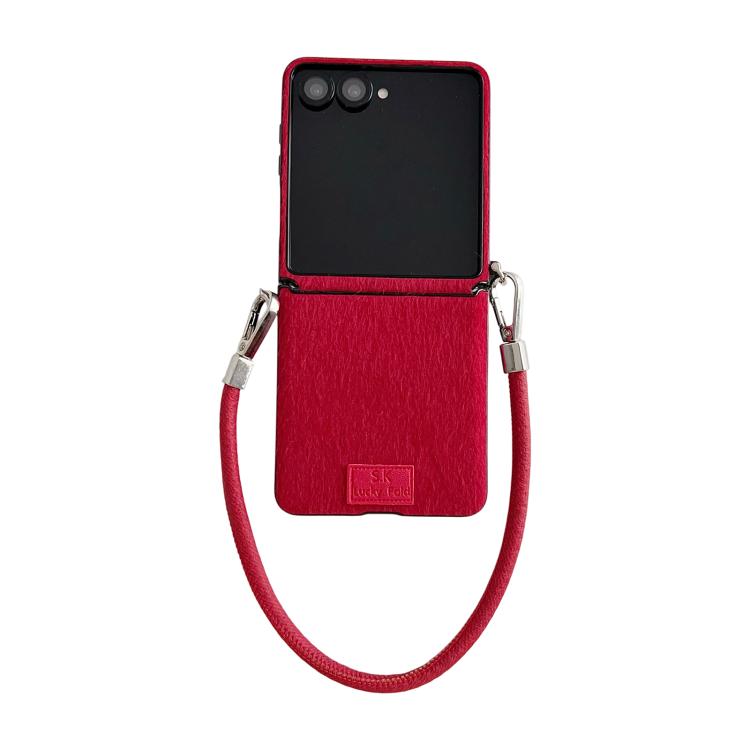 Nameplate Style Plush Side Buckle Phone Case with Strap