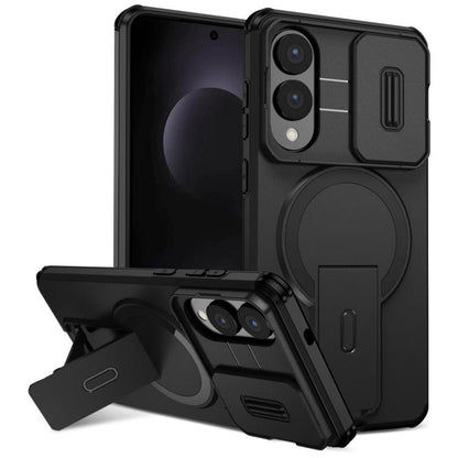 Sliding Camshield MagSafe Holder Phone Case, For Samsung Galaxy S26+ 5G, For Samsung Galaxy S26 Ultra 5G, For Samsung Galaxy S26 5G, For Samsung Galaxy S25 FE 5G, For Samsung Galaxy S25 Edge 5G, For Samsung Galaxy S25 / S24 5G
