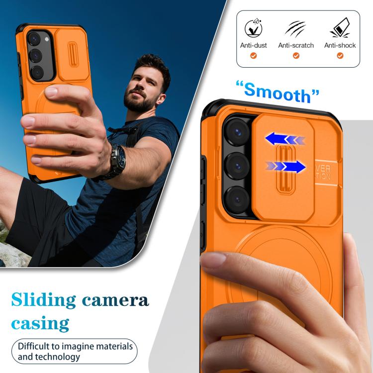 Sliding Camshield MagSafe Holder Phone Case, For Samsung Galaxy S23 5G