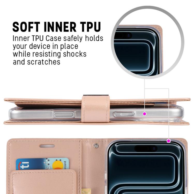 GOOSPERY RICH DIARY Crazy Horse Texture Leather Phone Case