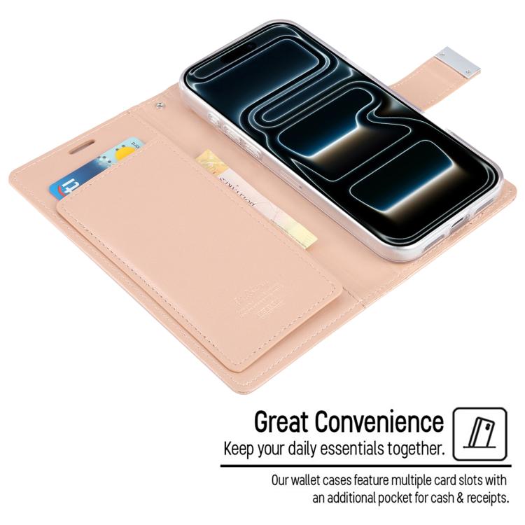 GOOSPERY RICH DIARY Crazy Horse Texture Leather Phone Case