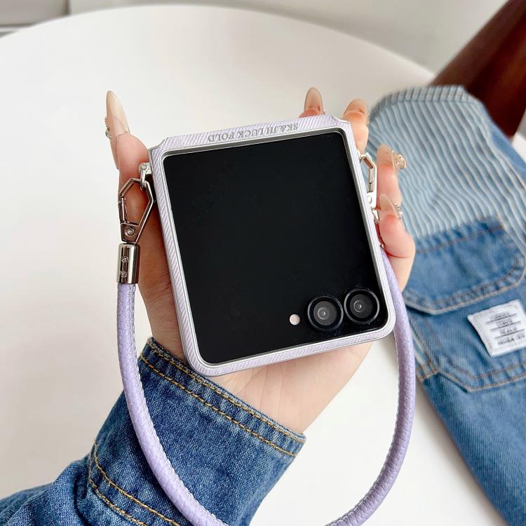 Silver Edge Side Buckle Denim Textured MagSafe Magnetic Phone Case