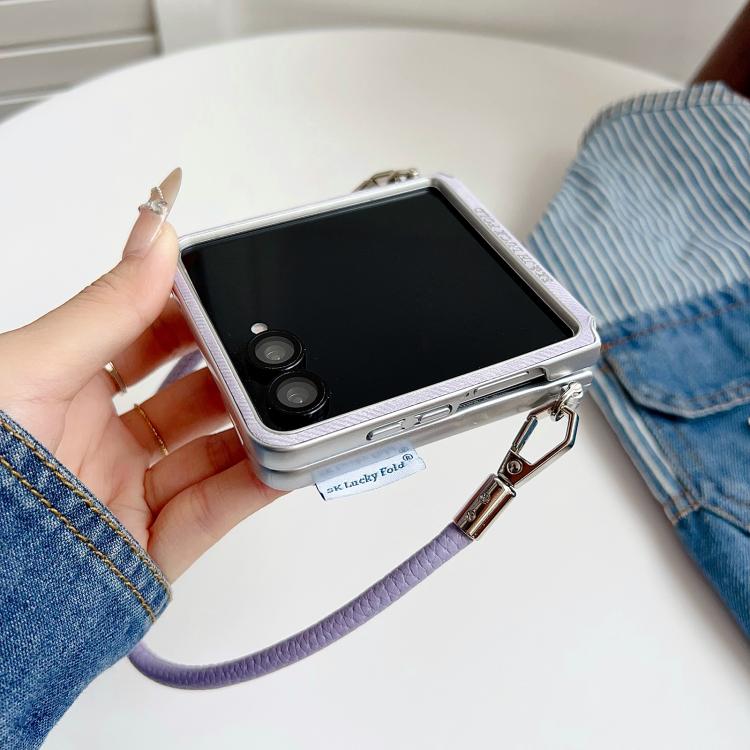 Silver Edge Side Buckle Denim Textured MagSafe Magnetic Phone Case