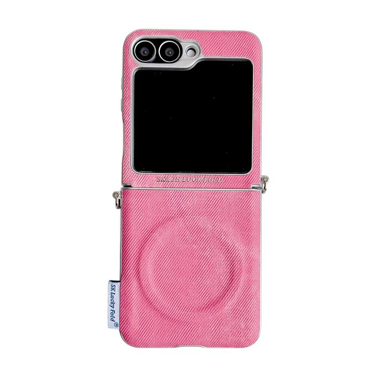 Silver Edge Side Buckle Denim Textured MagSafe Magnetic Phone Case