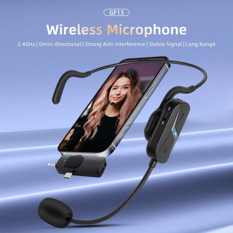 Yanmai GF13 2.4G Wireless Headset Noise Reduction Microphone