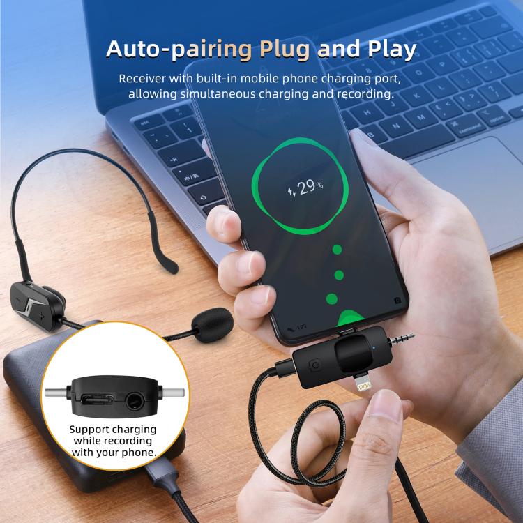 Yanmai GF13 2.4G Wireless Headset Noise Reduction Microphone