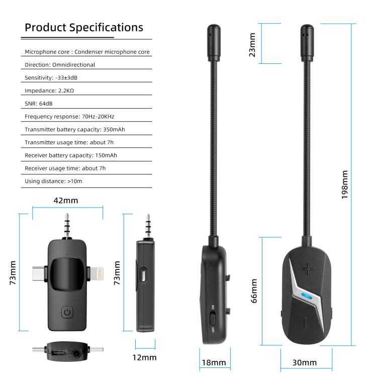 Yanmai GF13 2.4G Wireless Headset Noise Reduction Microphone