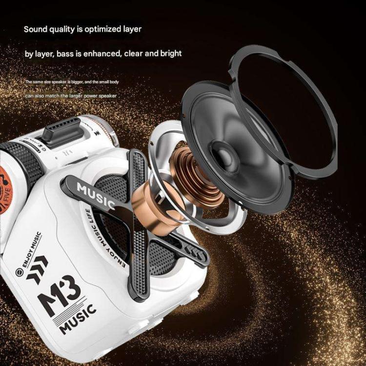 M3 Portable Outdoor Aluminum Alloy Mini Speaker Supports TF Card