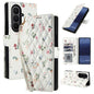 Flower Pattern Buckle Leather Phone Case with Lanyard, For Samsung Galaxy Z Fold7 5G, For Samsung Galaxy Z Fold6, For Samsung Galaxy Z Fold5, For Samsung Galaxy Z Fold4