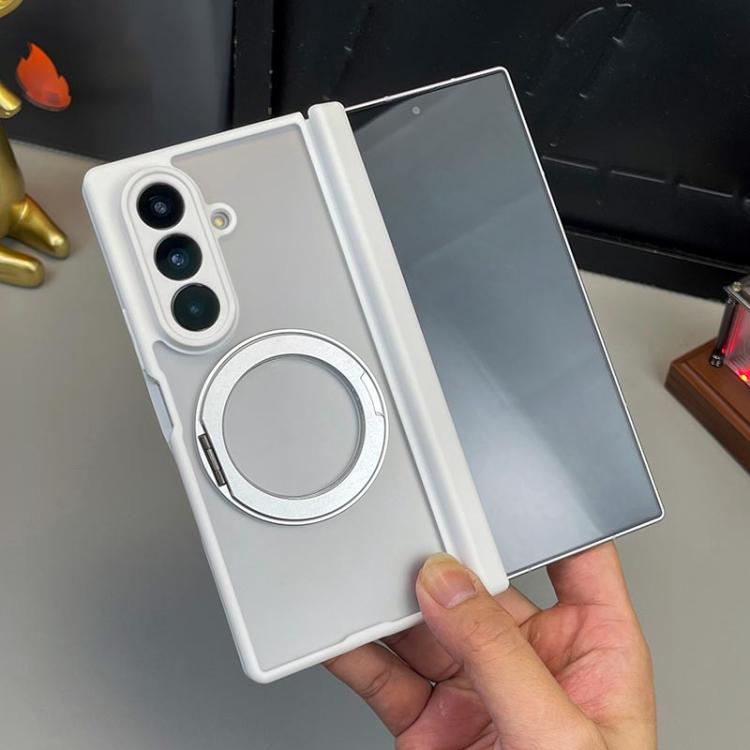 Matte Skin Feel MagSafe Dual Axis Folding Phone Case with Rotating Stand, For Samsung Galaxy Z Fold7 5G