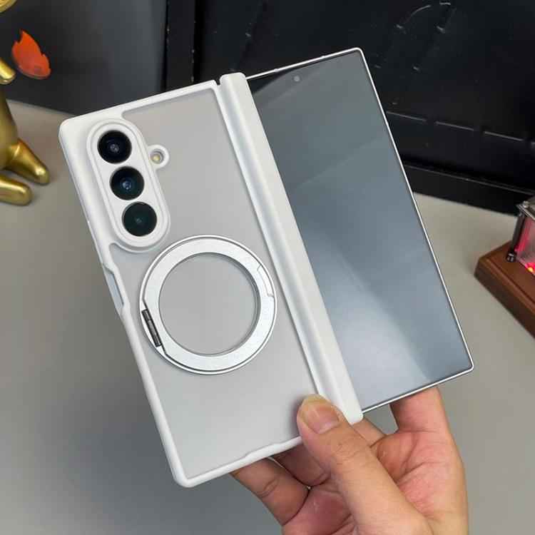 Matte Skin Feel MagSafe Dual Axis Folding Phone Case with Rotating Stand, For Samsung Galaxy Z Fold7 5G