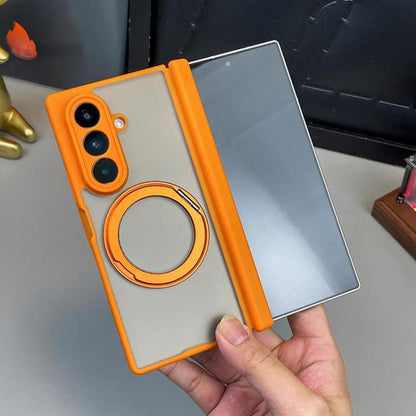 Matte Skin Feel MagSafe Dual Axis Folding Phone Case with Rotating Stand, For Samsung Galaxy Z Fold7 5G