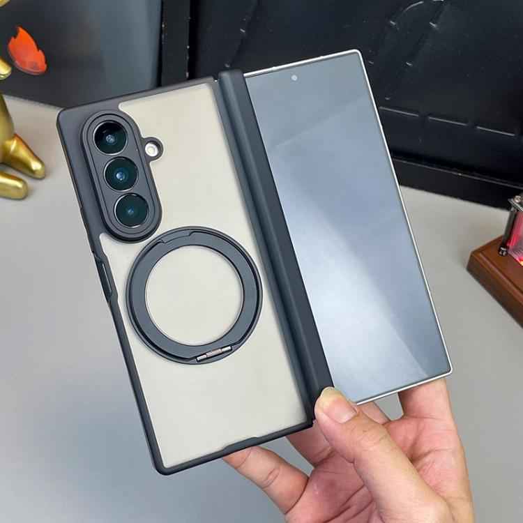 Matte Skin Feel MagSafe Dual Axis Folding Phone Case with Rotating Stand, For Samsung Galaxy Z Fold7 5G