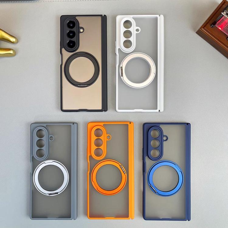 Matte Skin Feel MagSafe Dual Axis Folding Phone Case with Rotating Stand, For Samsung Galaxy Z Fold7 5G