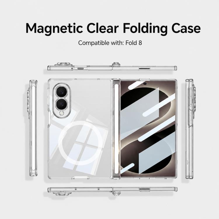 GKK MagSafe Magnetic Folding Transparent Phone Case, For Galaxy Z Fold8 5G, For Galaxy Z Fold8 Ultra 5G, For Samsung Galaxy Z Fold7 5G