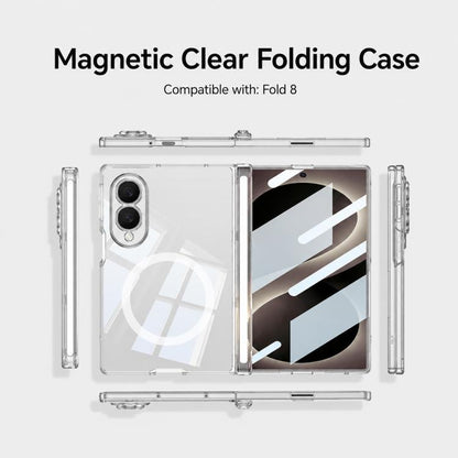 GKK MagSafe Magnetic Folding Transparent Phone Case, For Galaxy Z Fold8 5G, For Galaxy Z Fold8 Ultra 5G, For Samsung Galaxy Z Fold7 5G