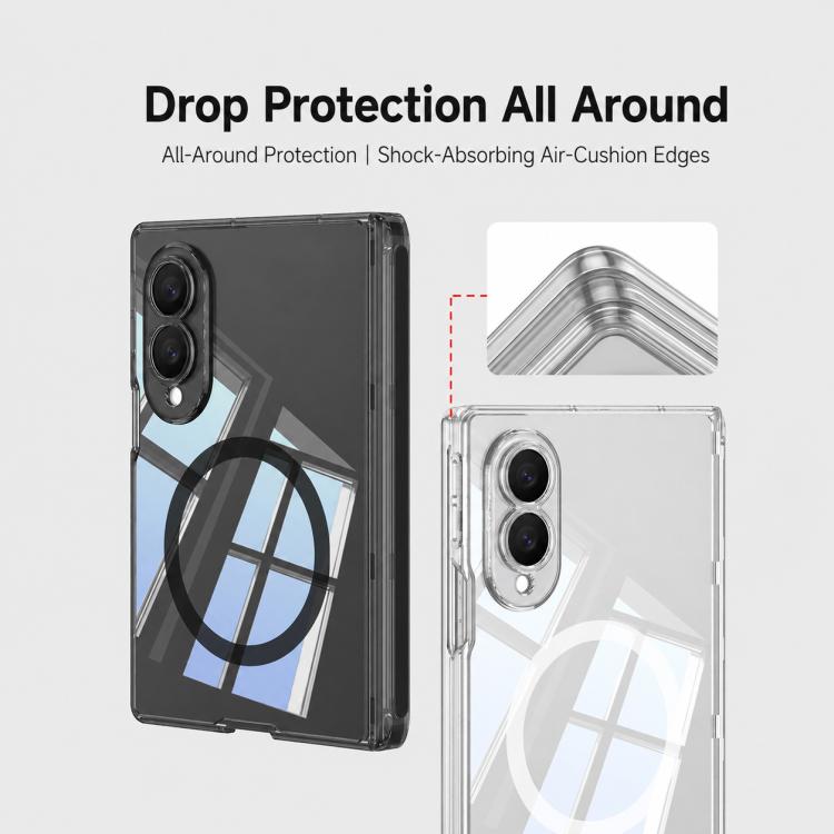 GKK MagSafe Magnetic Folding Transparent Phone Case, For Galaxy Z Fold8 5G, For Galaxy Z Fold8 Ultra 5G, For Samsung Galaxy Z Fold7 5G