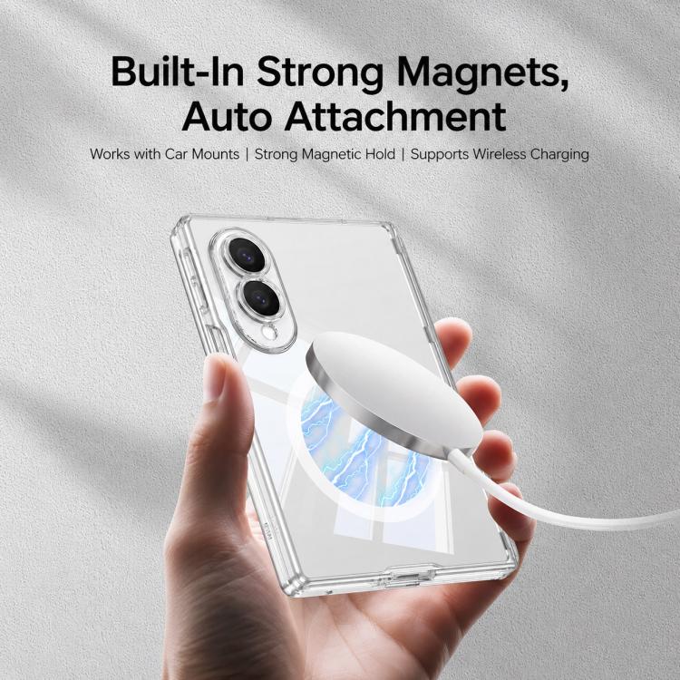 GKK MagSafe Magnetic Folding Transparent Phone Case, For Galaxy Z Fold8 5G, For Galaxy Z Fold8 Ultra 5G, For Samsung Galaxy Z Fold7 5G