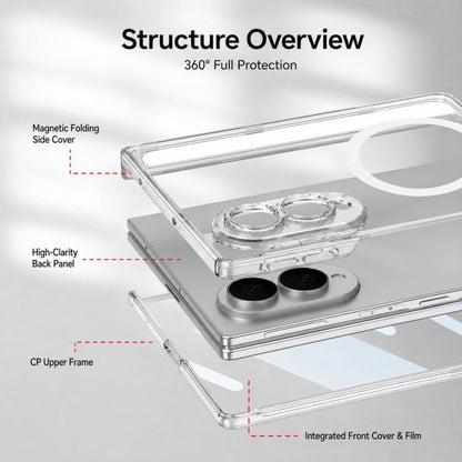 GKK MagSafe Magnetic Folding Transparent Phone Case, For Galaxy Z Fold8 5G, For Galaxy Z Fold8 Ultra 5G, For Samsung Galaxy Z Fold7 5G