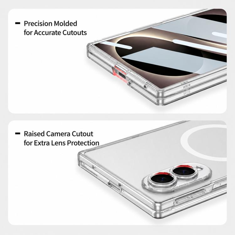 GKK MagSafe Magnetic Folding Transparent Phone Case, For Galaxy Z Fold8 5G, For Galaxy Z Fold8 Ultra 5G, For Samsung Galaxy Z Fold7 5G