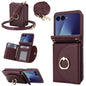 YM029 Fold Crossbody Ring Clasp RFID Wallet Phone Case, For Samsung Galaxy Z Flip7 5G