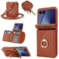 YM029 Fold Crossbody Ring Clasp RFID Wallet Phone Case, For Samsung Galaxy Z Flip7 5G