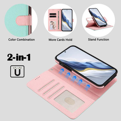 Detachable Litchi Texture Magnetic Side-Patch Vegan Leather Phone Case, For Samsung Galaxy S25 5G, For Samsung Galaxy S25+ 5G, For Samsung Galaxy S25 Ultra 5G, For Samsung Galaxy S24 FE 5G, For Samsung Galaxy S24 Ultra 5G, For Samsung Galaxy S24+ 5G   ...