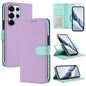 Detachable Litchi Texture Magnetic Side-Patch Vegan Leather Phone Case, For Samsung Galaxy S25 5G, For Samsung Galaxy S25+ 5G, For Samsung Galaxy S25 Ultra 5G, For Samsung Galaxy S24 FE 5G, For Samsung Galaxy S24 Ultra 5G, For Samsung Galaxy S24+ 5G   ...