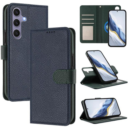 Detachable Litchi Texture Magnetic Side-Patch Vegan Leather Phone Case, For Samsung Galaxy S25 5G, For Samsung Galaxy S25+ 5G, For Samsung Galaxy S25 Ultra 5G, For Samsung Galaxy S24 FE 5G, For Samsung Galaxy S24 Ultra 5G, For Samsung Galaxy S24+ 5G   ...