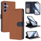 Detachable Litchi Texture Magnetic Side-Patch Vegan Leather Phone Case, For Samsung Galaxy S25 5G, For Samsung Galaxy S25+ 5G, For Samsung Galaxy S25 Ultra 5G, For Samsung Galaxy S24 FE 5G, For Samsung Galaxy S24 Ultra 5G, For Samsung Galaxy S24+ 5G   ...