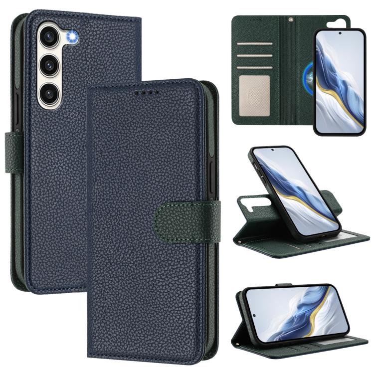 Detachable Litchi Texture Magnetic Side-Patch Vegan Leather Phone Case, For Samsung Galaxy S23 Ultra 5G, For Samsung Galaxy S23+ 5G, For Samsung Galaxy S23 5G, For Samsung Galaxy S22 Ultra 5G, For Samsung Galaxy S22+ 5G, For Samsung Galaxy S22 5G      ...