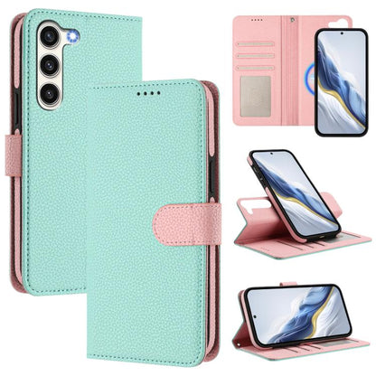 Detachable Litchi Texture Magnetic Side-Patch Vegan Leather Phone Case, For Samsung Galaxy S23 Ultra 5G, For Samsung Galaxy S23+ 5G, For Samsung Galaxy S23 5G, For Samsung Galaxy S22 Ultra 5G, For Samsung Galaxy S22+ 5G, For Samsung Galaxy S22 5G      ...