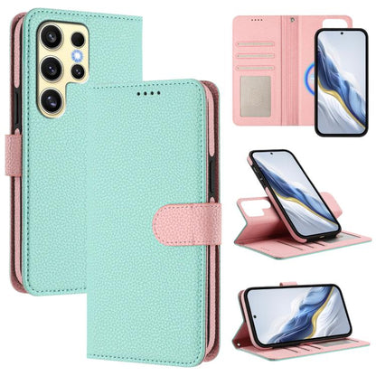 Detachable Litchi Texture Magnetic Side-Patch Vegan Leather Phone Case, For Samsung Galaxy S23 Ultra 5G, For Samsung Galaxy S23+ 5G, For Samsung Galaxy S23 5G, For Samsung Galaxy S22 Ultra 5G, For Samsung Galaxy S22+ 5G, For Samsung Galaxy S22 5G      ...