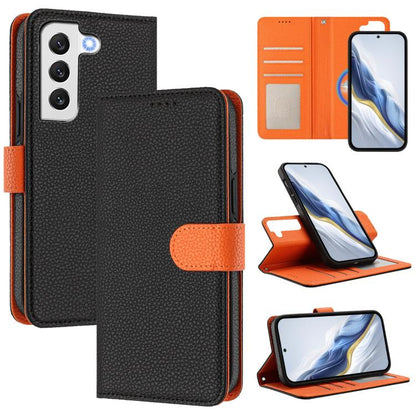 Detachable Litchi Texture Magnetic Side-Patch Vegan Leather Phone Case, For Samsung Galaxy S23 Ultra 5G, For Samsung Galaxy S23+ 5G, For Samsung Galaxy S23 5G, For Samsung Galaxy S22 Ultra 5G, For Samsung Galaxy S22+ 5G, For Samsung Galaxy S22 5G      ...