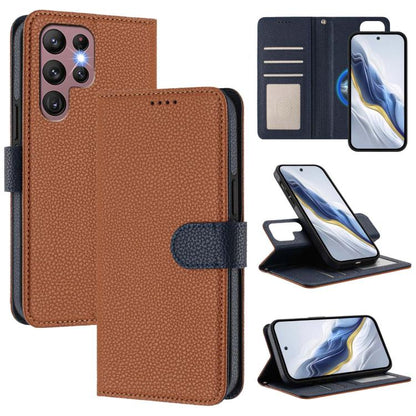 Detachable Litchi Texture Magnetic Side-Patch Vegan Leather Phone Case, For Samsung Galaxy S23 Ultra 5G, For Samsung Galaxy S23+ 5G, For Samsung Galaxy S23 5G, For Samsung Galaxy S22 Ultra 5G, For Samsung Galaxy S22+ 5G, For Samsung Galaxy S22 5G      ...
