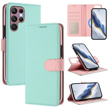 Detachable Litchi Texture Magnetic Side-Patch Vegan Leather Phone Case, For Samsung Galaxy S23 Ultra 5G, For Samsung Galaxy S23+ 5G, For Samsung Galaxy S23 5G, For Samsung Galaxy S22 Ultra 5G, For Samsung Galaxy S22+ 5G, For Samsung Galaxy S22 5G      ...